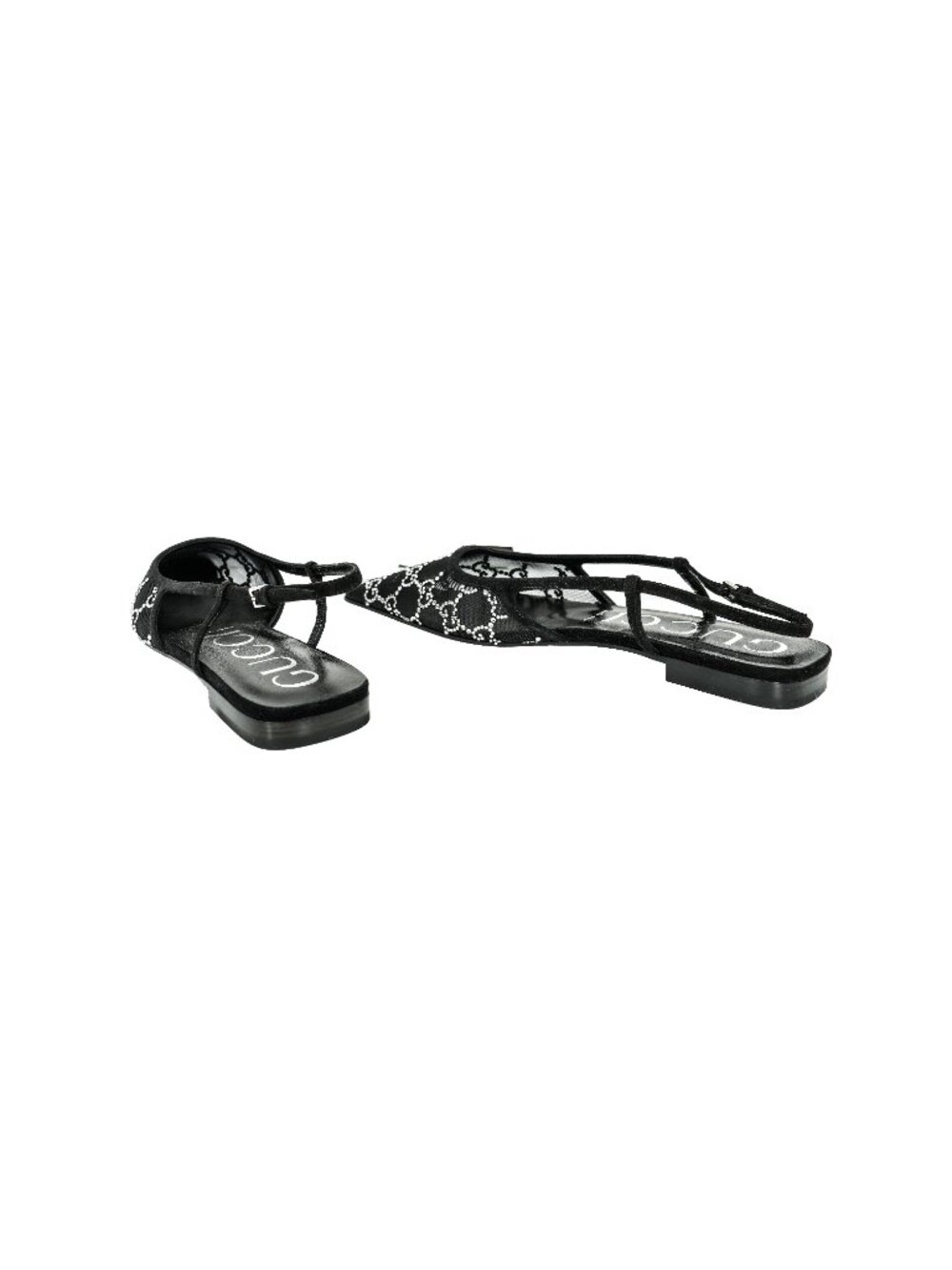 Gucci Crystal GG Mesh Slingback Pumps - Picture 3 of 10